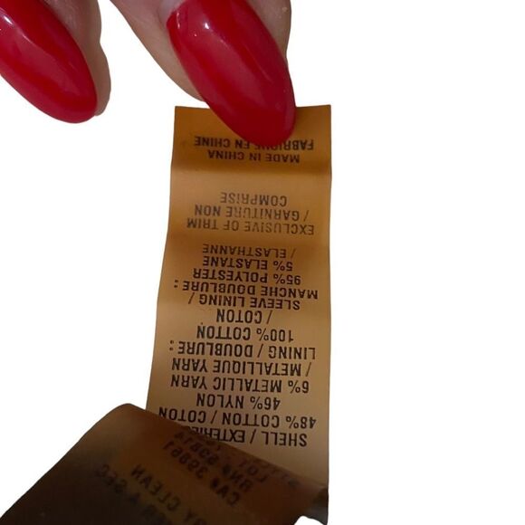 Elie Tahari for Saks 5th Avenue crinkle navy fitted blazer jacket size medium - Picture 12 of 12